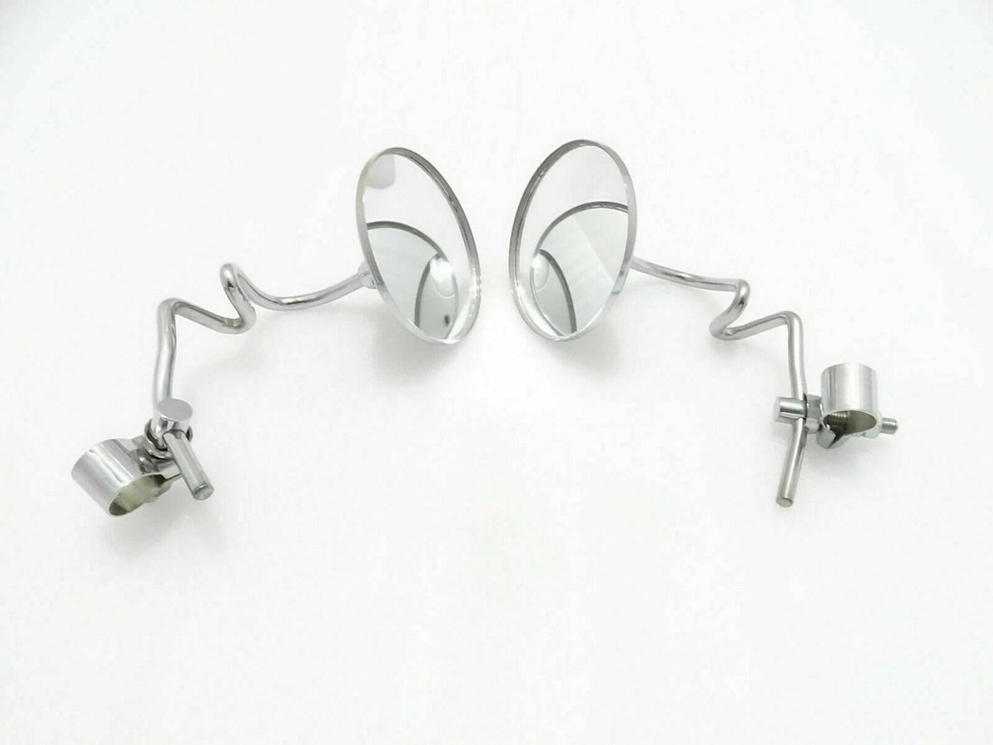 Fit For Vespa Chromed Round Side Mirror Set