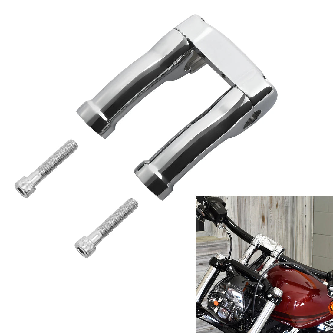 4" Handlebar Riser 1" Bar Fit For Harley Softail Street Bob FXBB FXBRS 2018-2024
