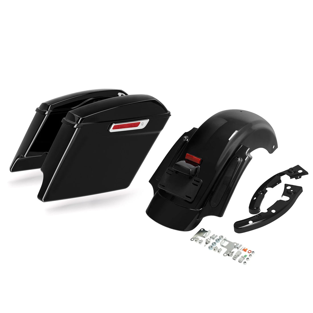 5" Stretched Saddlebags Rear Fender Fit For Harley Touring Street Glide 2009-13