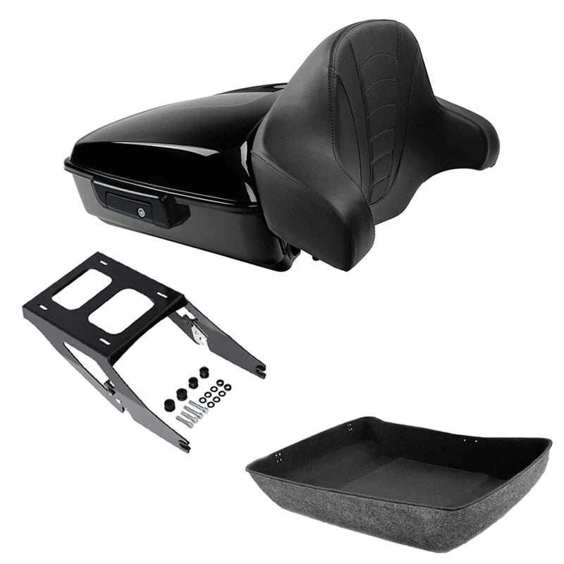 Chopped Trunk Backrest Two Up Mounting Rack Fit For Harley Sport Glide 2018-2021