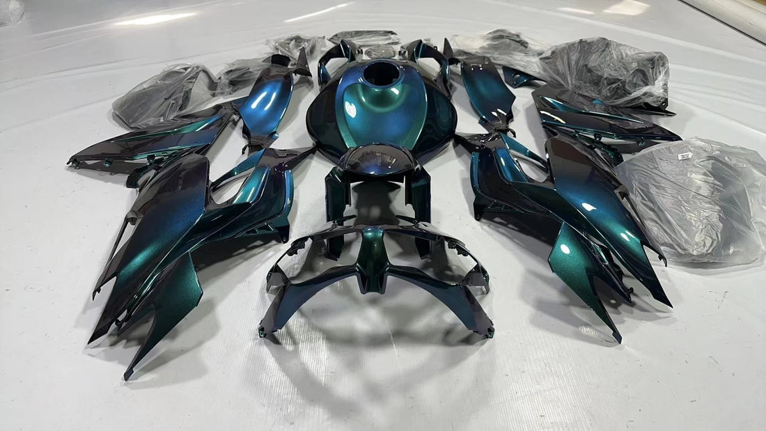 Chameleon Green Blue Fairing Kit w/Tank for Kawasaki Ninja ZX6R 2019-2023 ZX 636