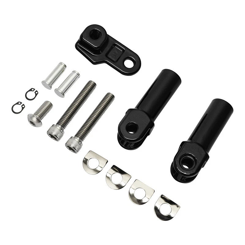 Black Passenger Foot Peg Mount Clevis Kit For Harley Softail Slim Fls Flss 12-17