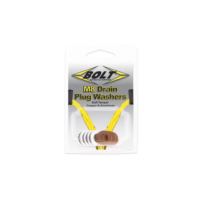 Bolt Motorcycle Hardware, Inc Aluminum/Copper Crush Washers 8X15 10 Pack