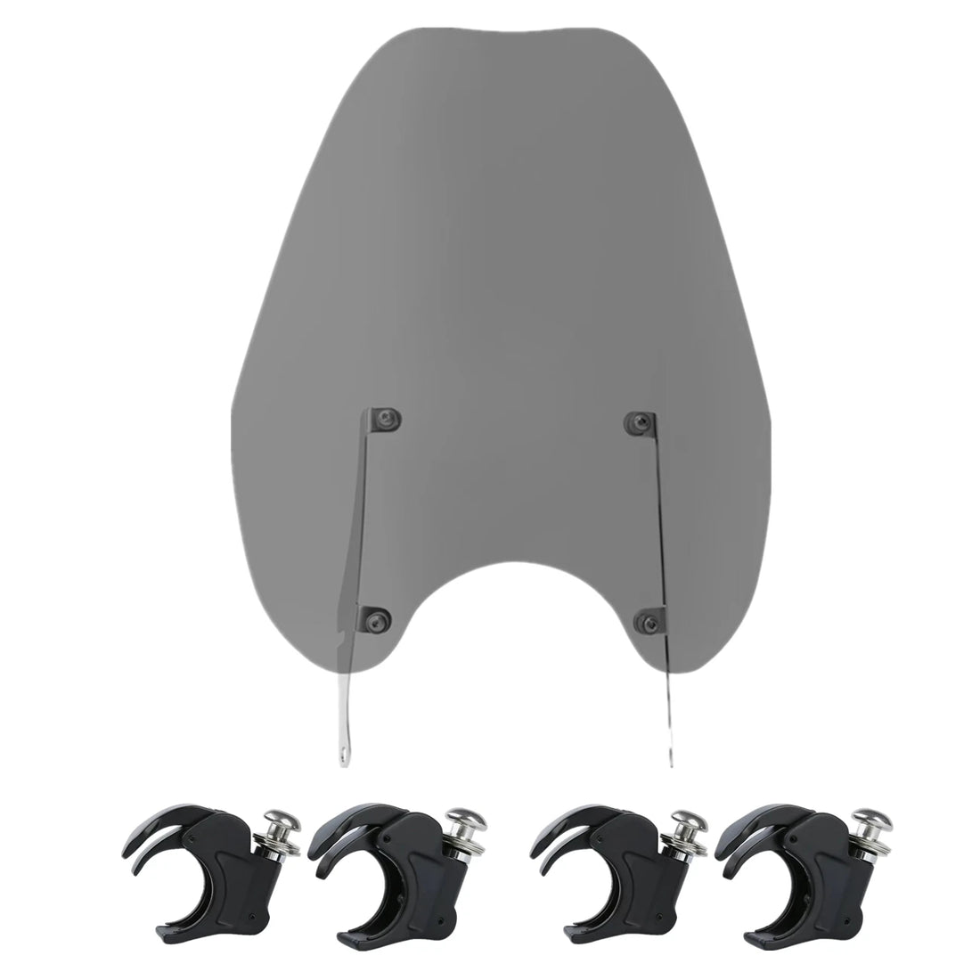 Windshield w/ 41mm Quick Release Clamps Fit For Harley Fxst 1988-2013