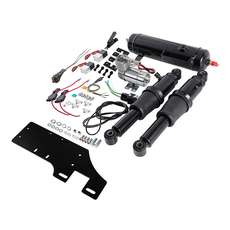 Rear Air Ride Suspension W/ Air Tank Fit For Harley Touring Electra Glide 94-25