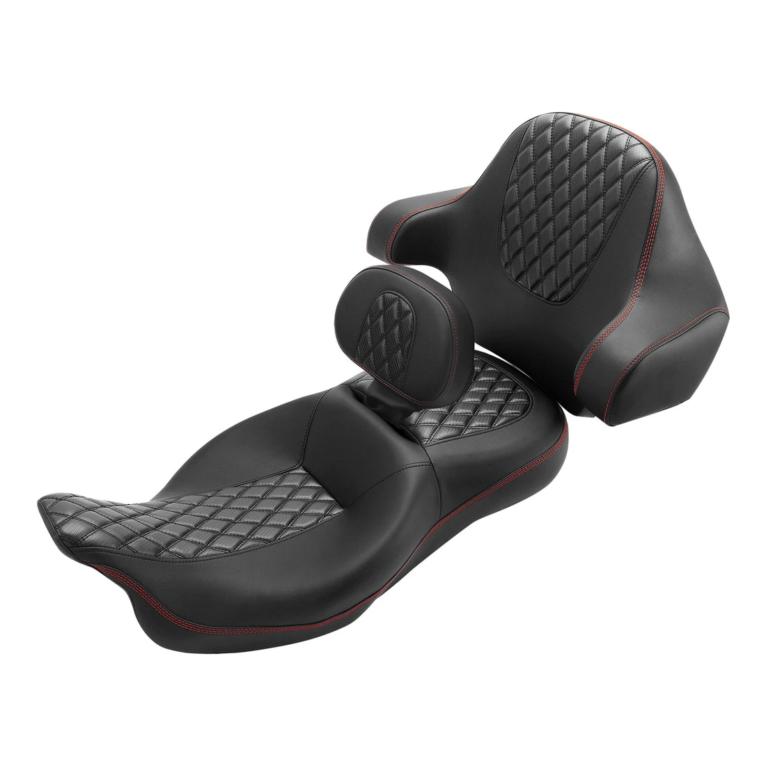 2-Up Driver & Passenger Seat & Backrest Fit For Harley Touring 2014-2023