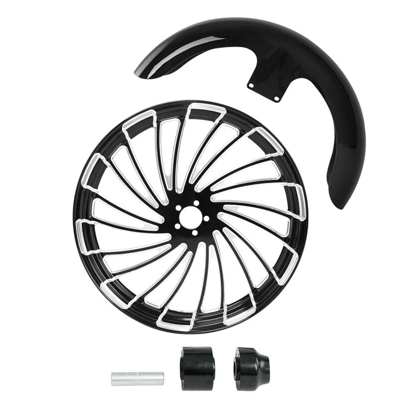 21" Front Fender Wheel Rim & Single Disc Hub Fit For Harley Road King ABS 97-21