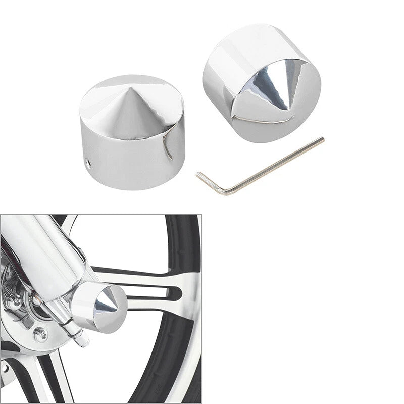 Aluminum Front Axle Nut Cover Bolt Fit For Harley Touring Sportster Softail Dyna