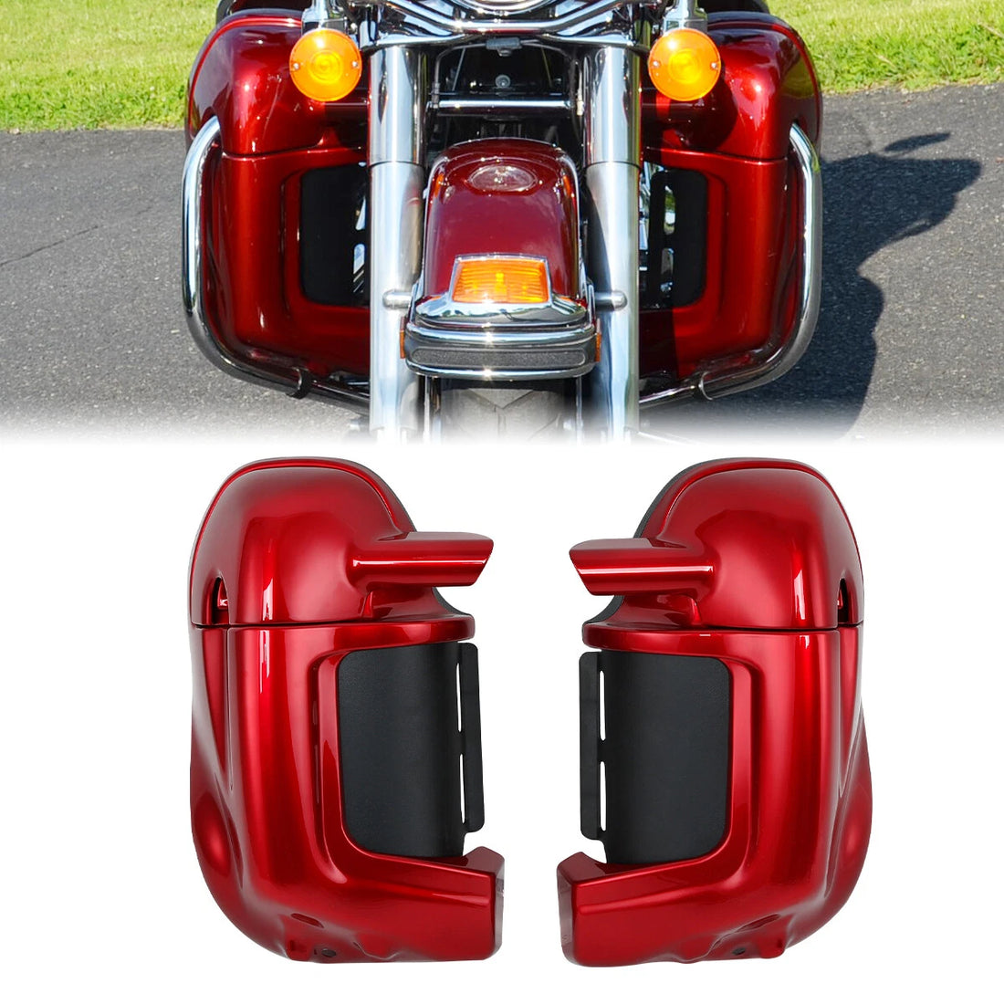 Lower Vented Leg Fairing Fit For Harley Touring Road King Street Glide 83-13 Red