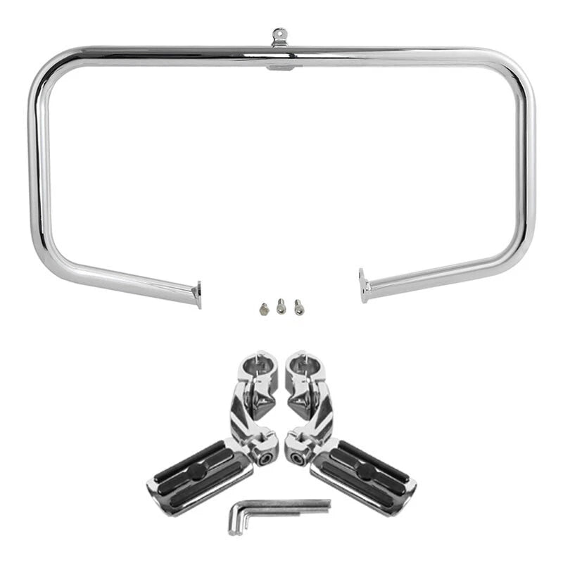 Highway Engine Guard Crash Bar & Foot Pegs Fit For Harley Touring 2009-2023