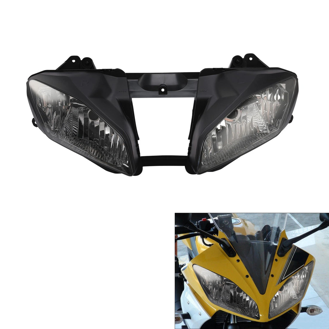 Headlight Head Light Lamp Assembly Fit For Yamaha YZF-R6 YZF R6 YZFR6 2008-2016