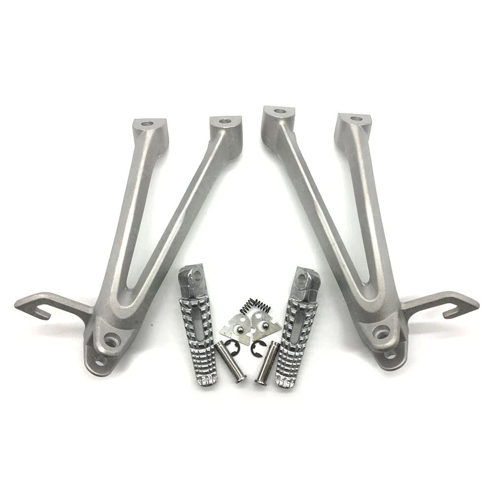 Silver Rear Foot Peg Bracket Kit Fit For Suzuki GSXR600 GSXR750 2006 2007 2006