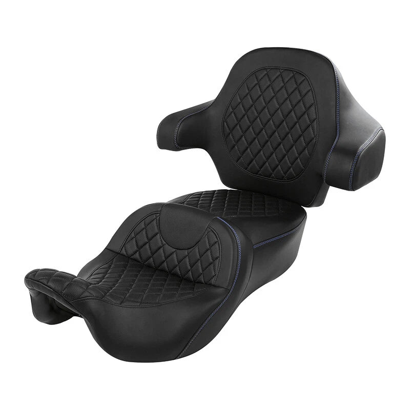 Driver Passenger Seat Backrest Pad Fit For Harley Touring Road Glide Fltrx 14-23