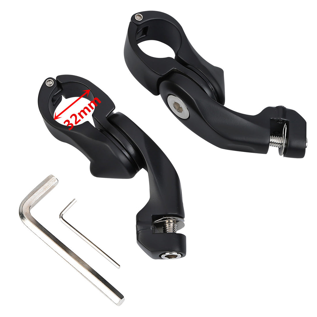 1-1/4" 32mm Short Angled Adjustable Highway Pegs Mount Fit For Harley Softail