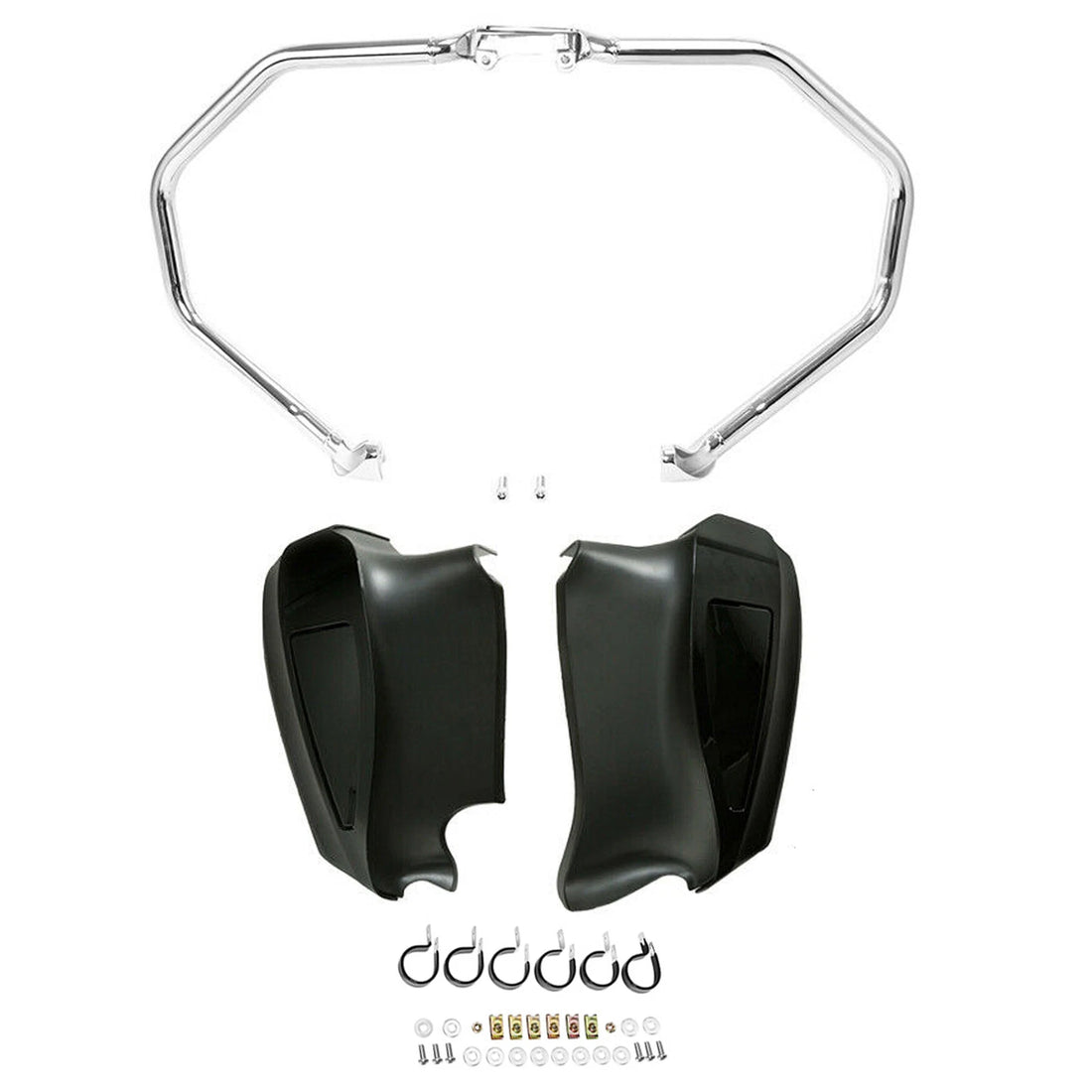 Chrome Highway Crash Bar Lower Fairing Fit For Indian Chieftain Roadmaster 14-23