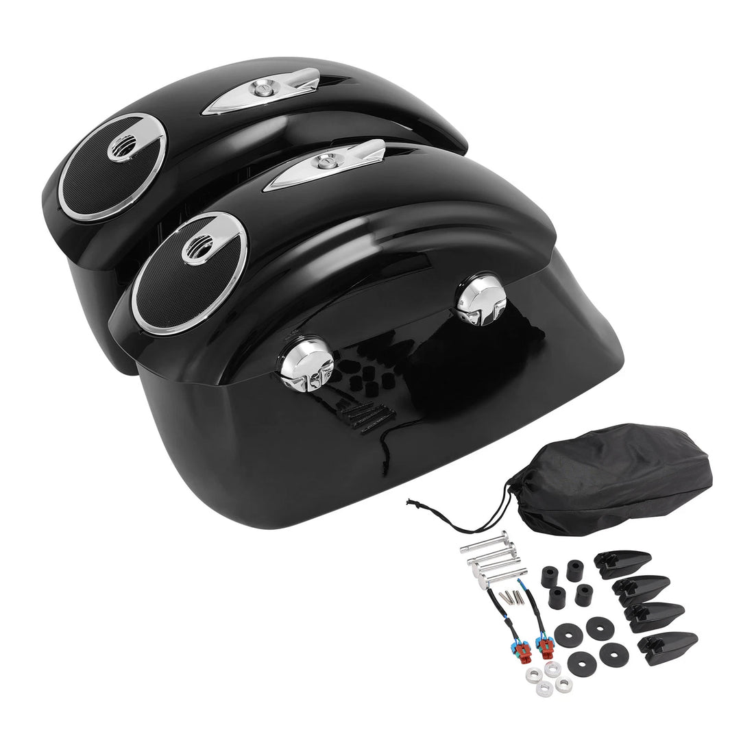 Saddlebags W/ Electronic Latch Audio Lid For Indian Chief Springfield Dark Horse