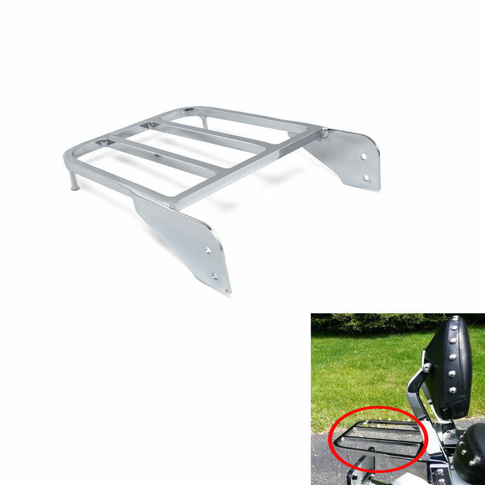 Motorcycle Chrome Sissy Bar Luggage Rack For Suzuki Intruder Volusia VL800 01-11