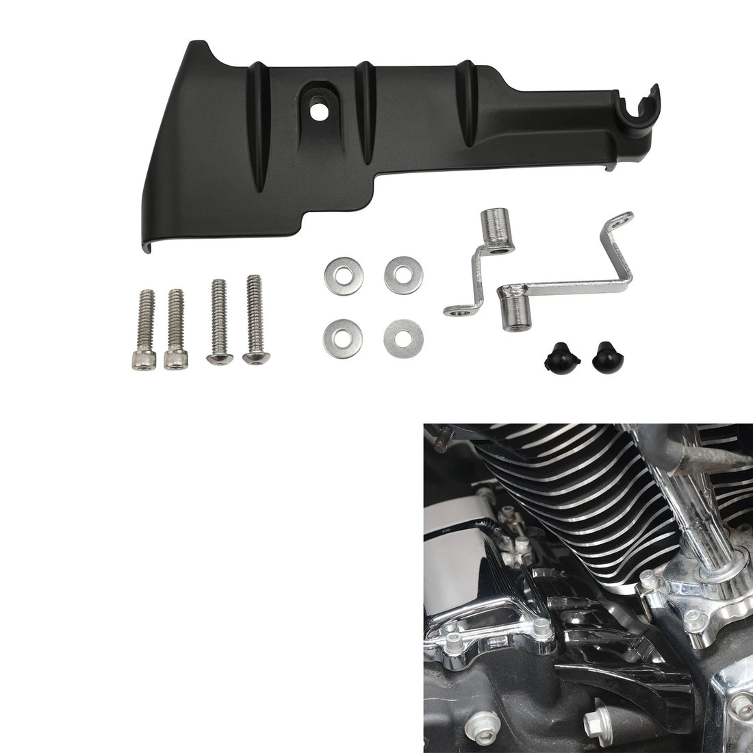 Black Rear Cylinder Base Cover Fit For Harley Davidson Touring 2009-2016