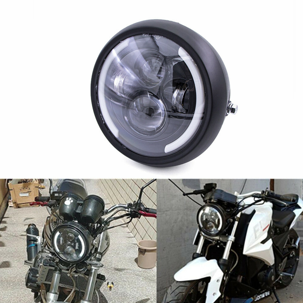 7'' LED Round Modified DRL Headlight For Honda CB400 CB500 Street Bike Custom