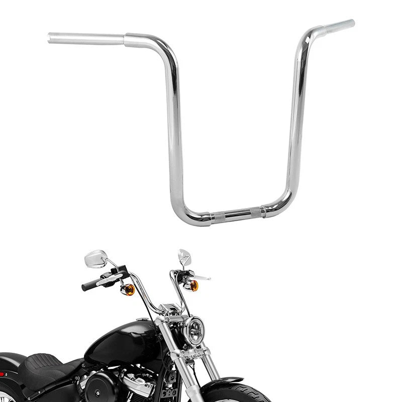 Handlebar Ape Hanger Fit For Harley Sportster XL Flst 1.25" Fat Chrome 16"