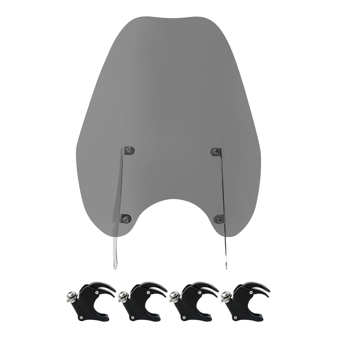 Smoke Windshield Windscreen & 49mm Clamps Fit For Harley Dyna Street Bob 2006-17