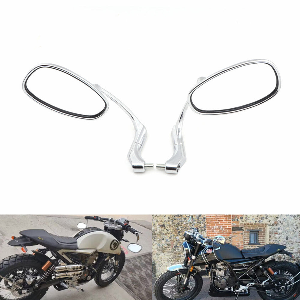 Handle Bar End Oval Rearview Side Mirror E9 Mark For Aprilia Mondial Hps 125 300