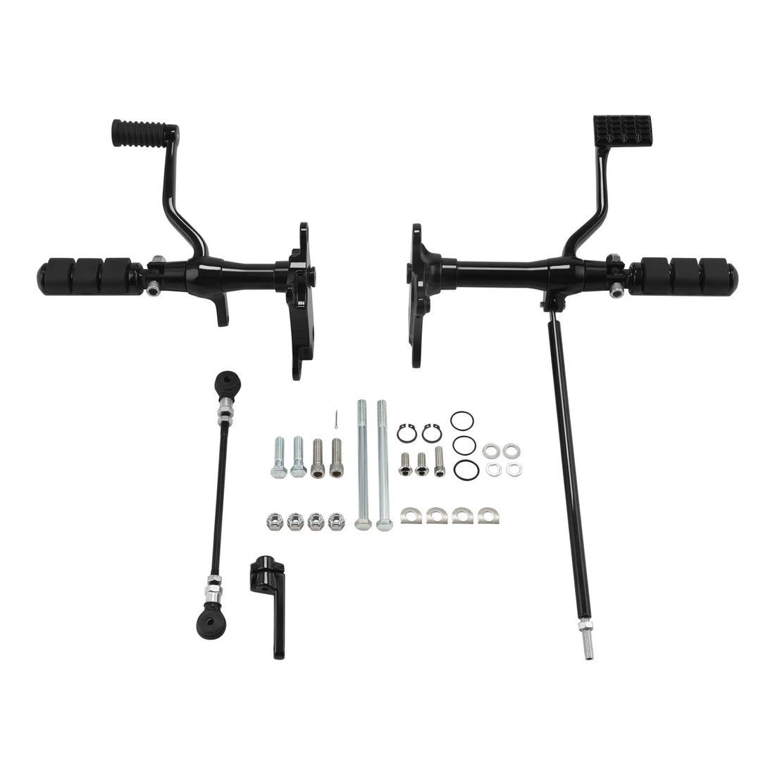 Forward Controls Foot Pegs Lever Linkages Kit Fit For Harley Sportster 1991-2003
