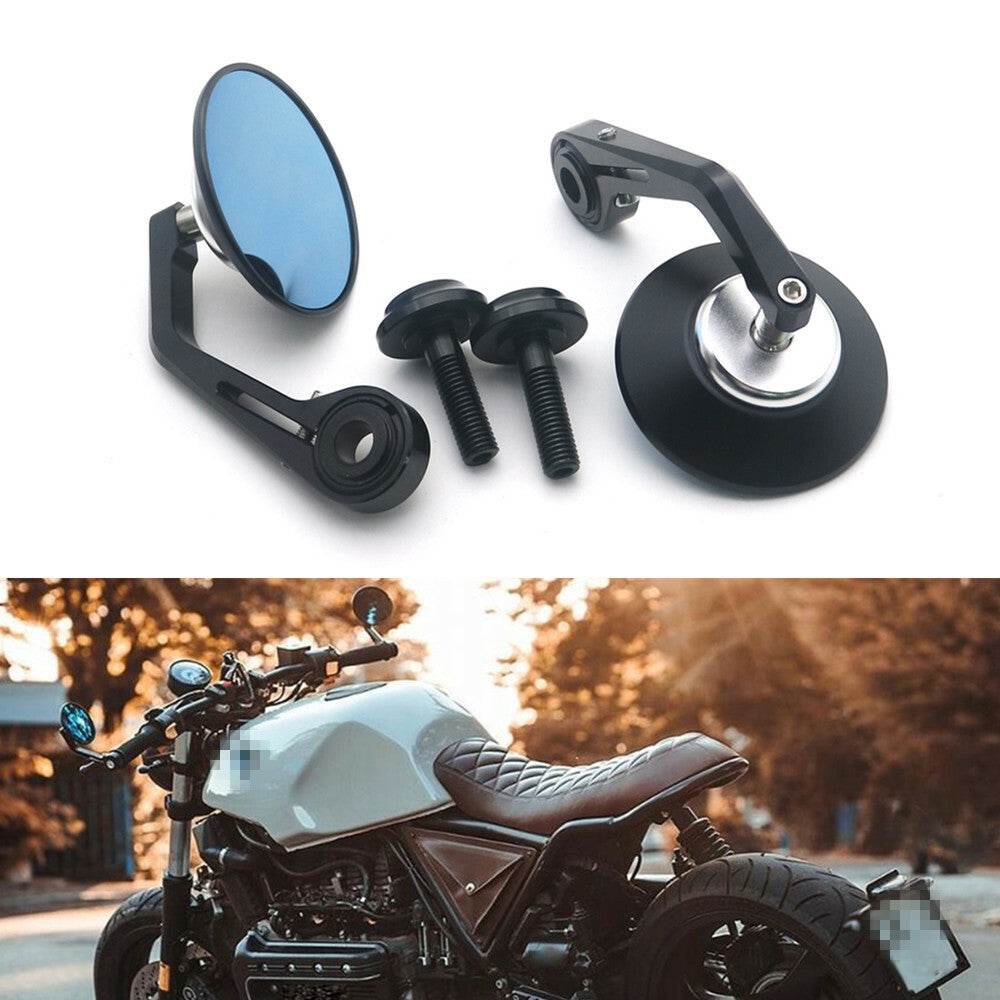 Pair CNC Handlebar end Side Mirror 12mm Bolt-on For BMW R nineT Scrambler Urban