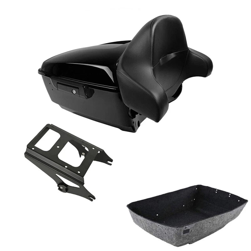 King Trunk Backrest Mount Rack Fit For Harley Touring Road King 2009-13 12