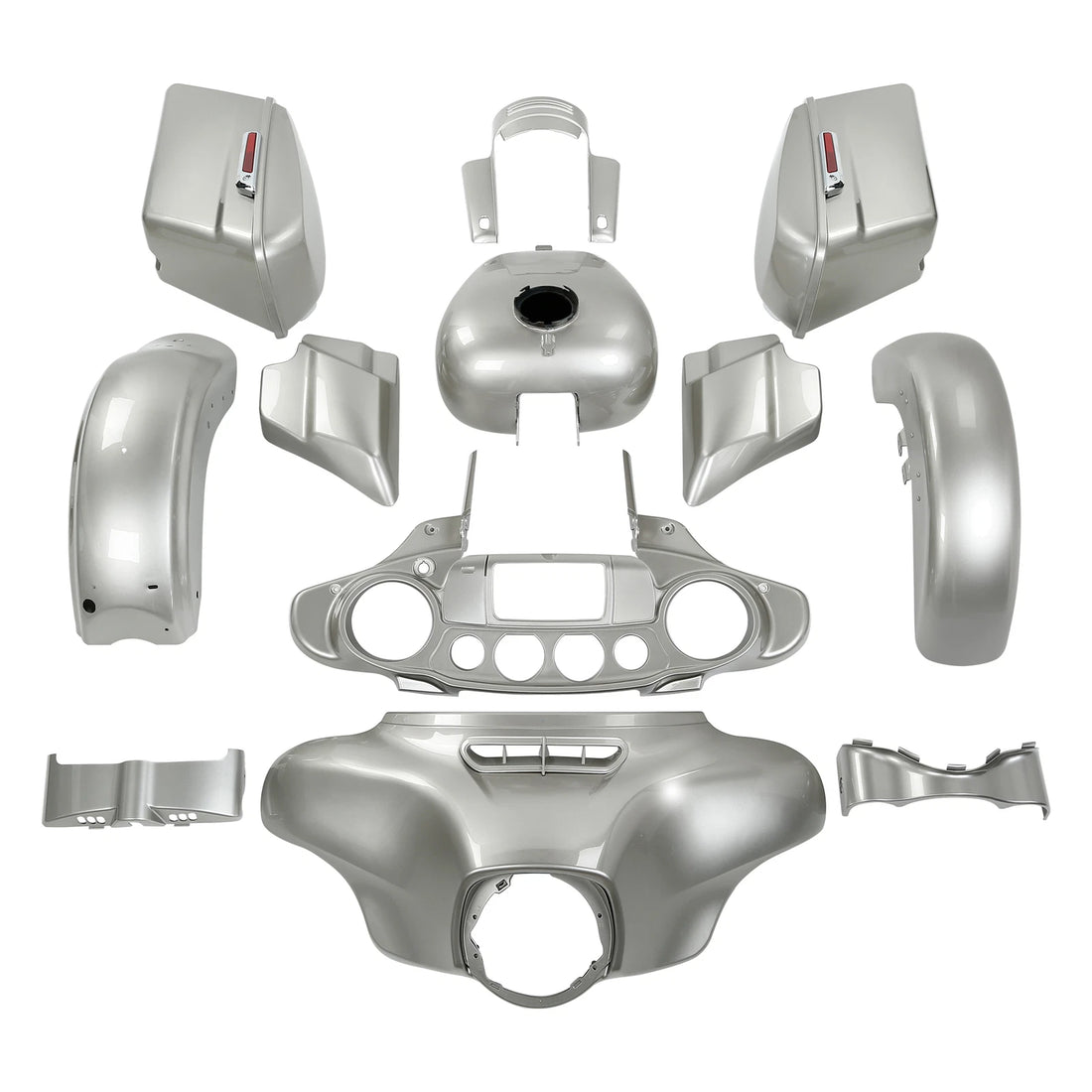 Fairings Body Work Kit Fit For Harley Street Glide 2018 2014-2023 Silver Fortune