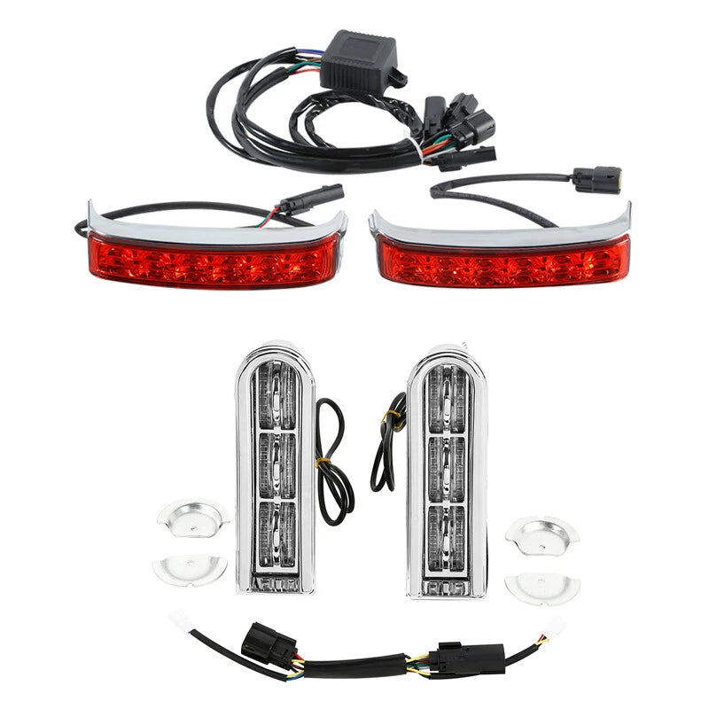 Saddlebags LED Insert Light Brake Turn Lights Fit For Harley Electra Glide 14-24
