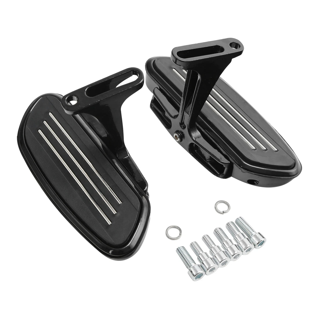 Black Passenger Footboard Fit For Harley Flhtc Flht Fltr Flhtcu Flhrc 1993-2025