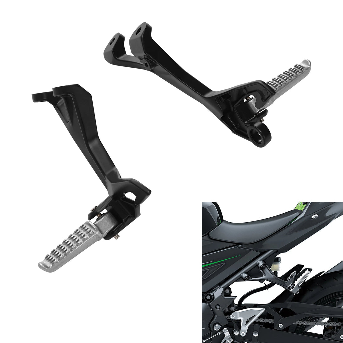 Fit For Kawasaki Ninja 400 2018-2024 Rear Back Passenger Foot Peg Set Pair