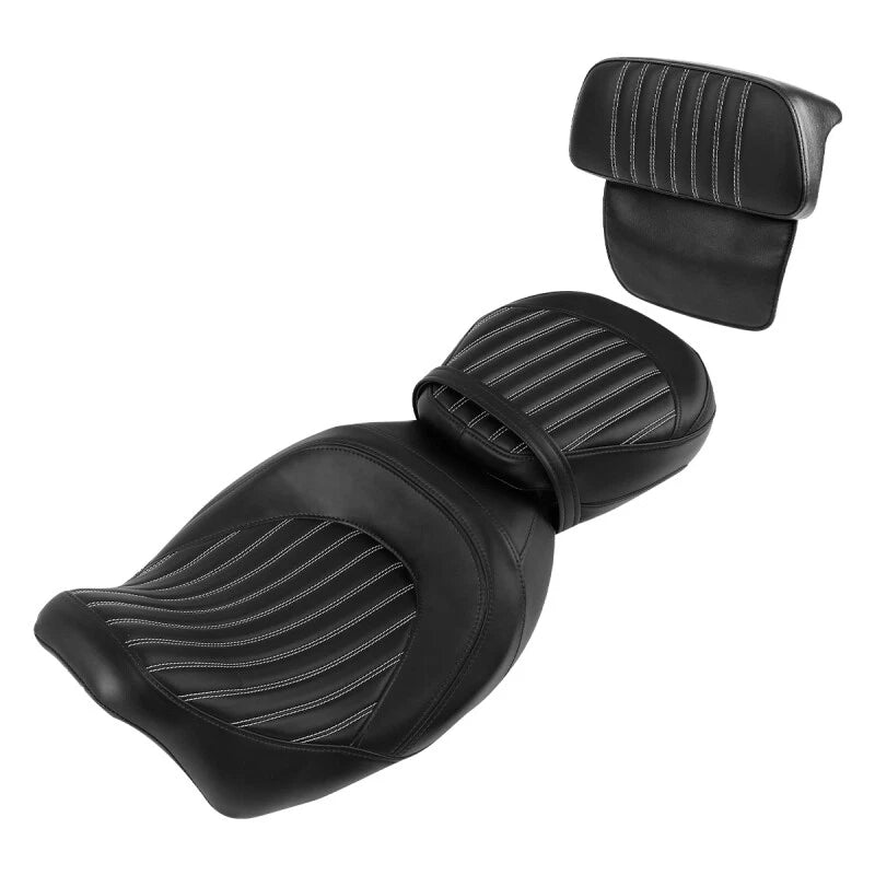 Driver Passenger Seat w/ Backrest Pad Fit For Harley Road Electra Glide 14-2023
