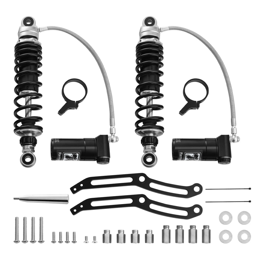 Remote Reservoir Rear Suspension Shocks Fit For Harley Street Glide Flhx 14-24