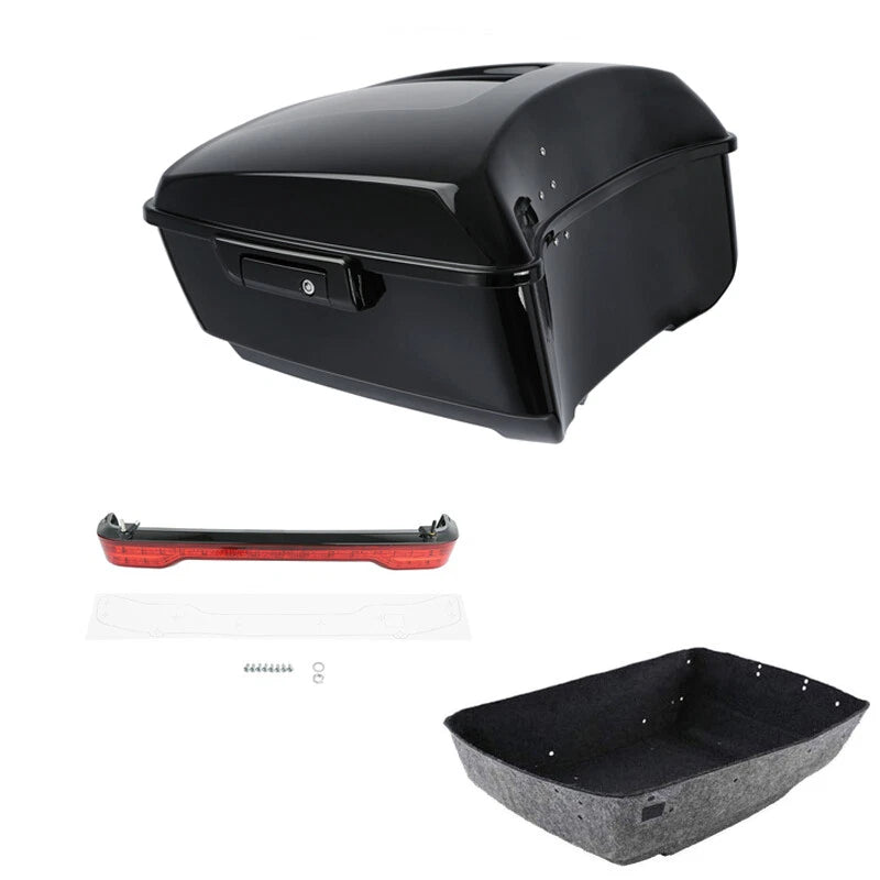 Black King Trunk LED Tail Light Fit For Harley Touring Street Road Glide 2014-26