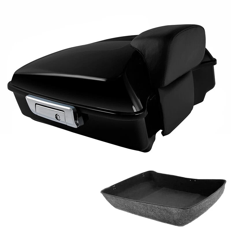 Chopped Trunk Backrest Pad Fit For Harley Touring Road Glide 2009-2013
