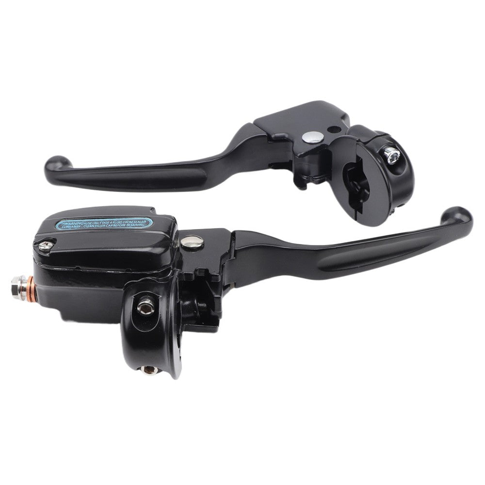 Black Brake Clutch Lever Pump Master Cylinder For Harley Street Glide FLHX 08-13