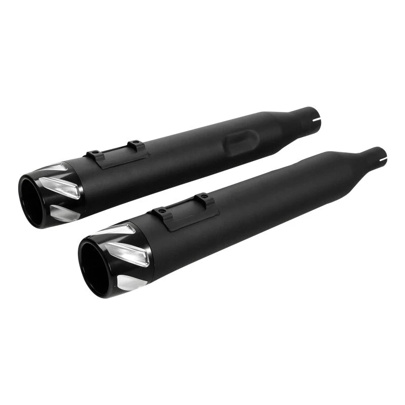4" Slip on Straight Mufflers Exhaust Pipe Fit For Harley Touring Road King 17-25