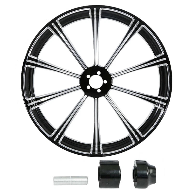 23" Front Wheel Rim Hub Single Disc Fit For Harley Road Street Glide 97-2021 ABS