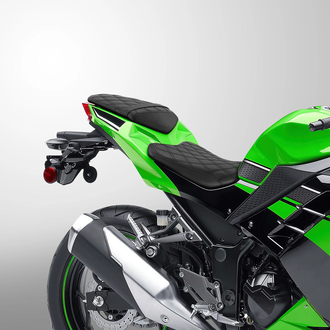 Driver Passenger Seat Fit For Kawasaki Ninja 300 EX300 2013-2017 2015 2016 Black