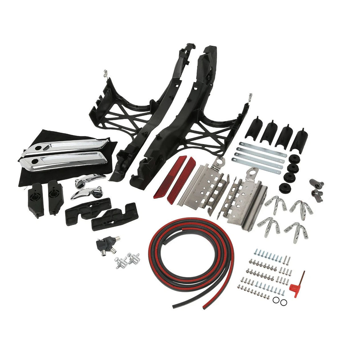 One Touch Opening Saddlebags Hardware Latch System Fit For Harley Touring 14-24