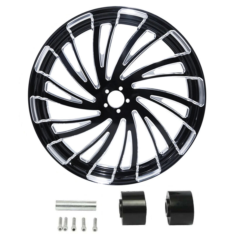 18" Front Wheel Rim w/ Dual Disc Wheel Hub Fit For Harley Electra Glide 97-2021