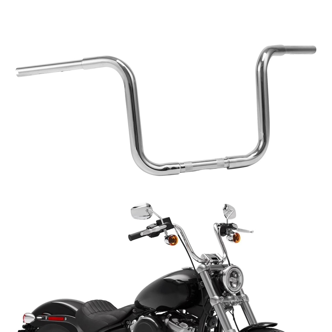 Chrome 12" Rise Ape Hangers Handlebar Fit For Harley Sportster XL Dyna Low Rider