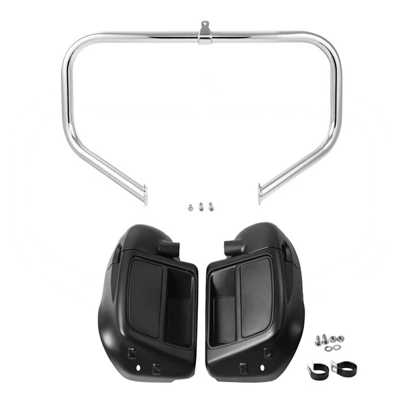 Lower Vented Leg Fairing Engine Guard Bar Fit For Harley Road Street Glide 14-23