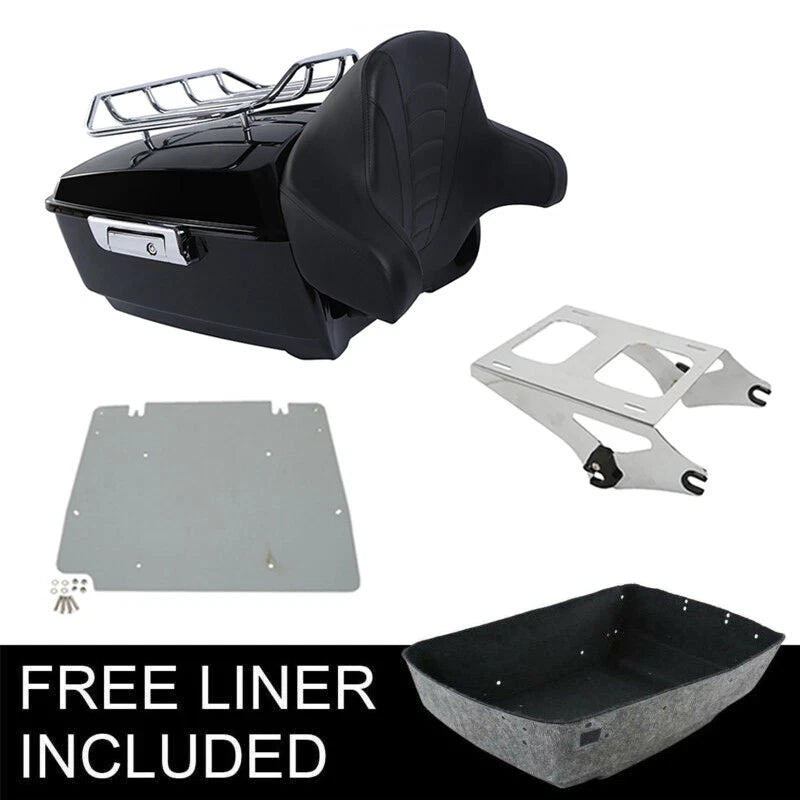 King Trunk Pad Rack Mount Plate Fit For Harley Touring Electra Glide 2014-2026