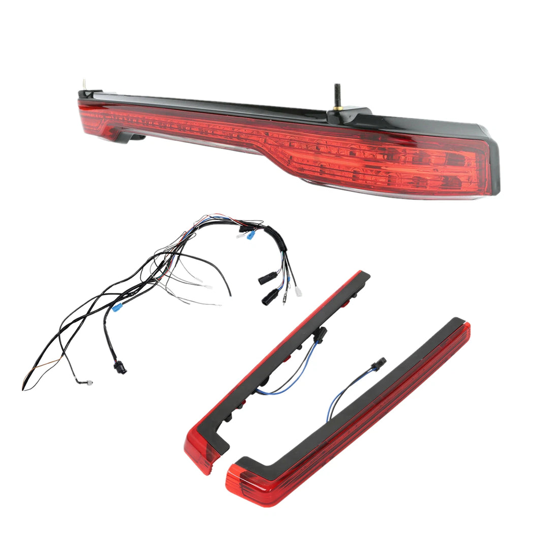 King Brake Turn Tail Side Lights & Wiring Harness Fit For Harley Touring 14-24