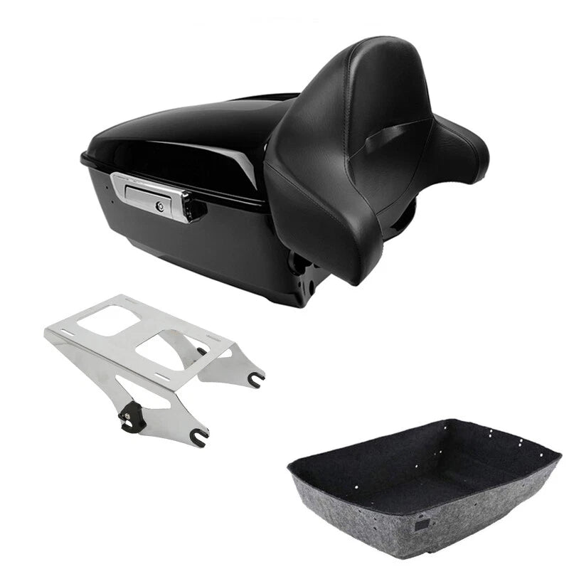 King Trunk Backrest Mount Rack Fit For Harley Street Road Electra Glide 14-2026