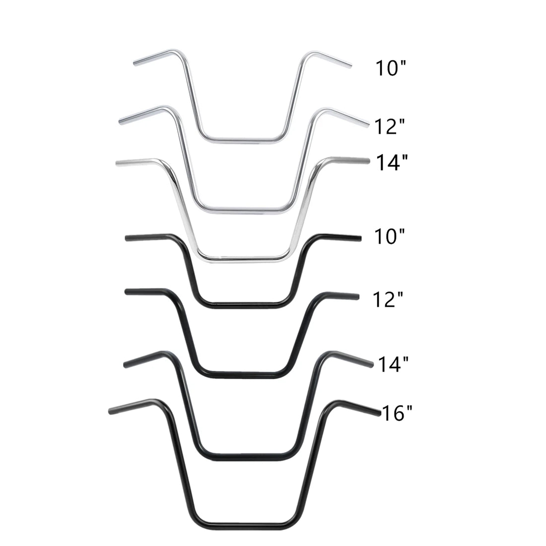 10'' 12'' 14'' 16'' Rise 1" Ape Hanger Handlebar Fit For Harley Sportster XL883
