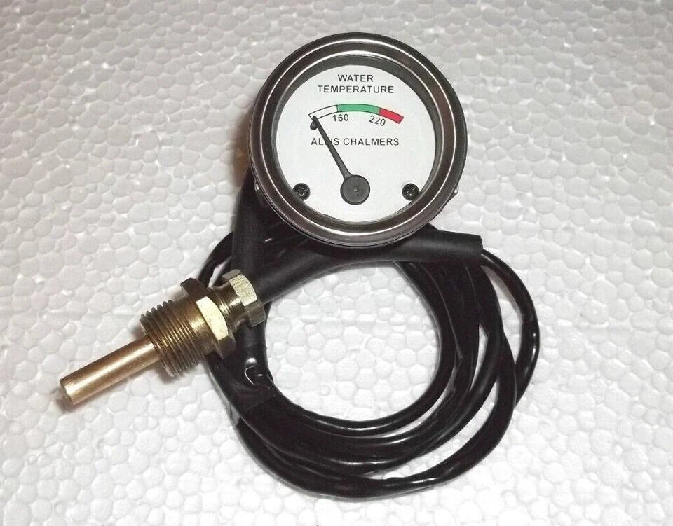 for Allis Chalmers Water Temperature Gauge for WD45,D10,D12,D14,D15,D17 Gas/Dsl@